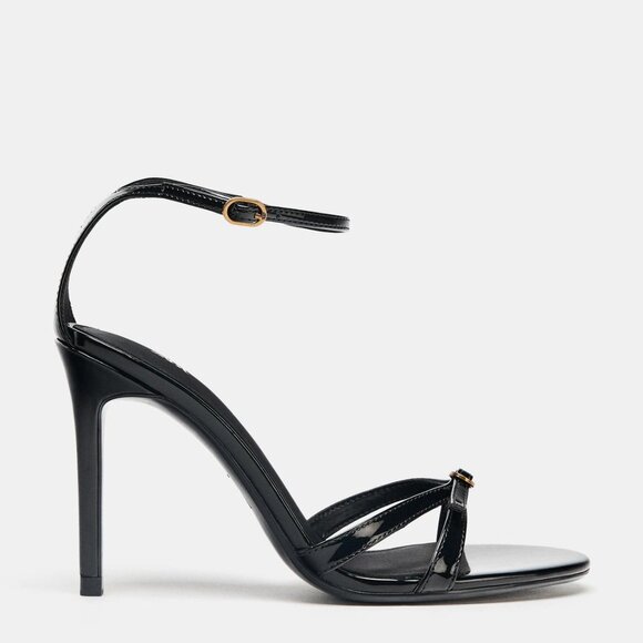 BRAND NEW ZARA HIGH HEELED BUCKLE SANDALS - Picture 1 of 5
